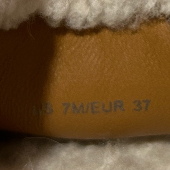 Vince‎ Loni Shearling Leather Slippers in Turtledove 37 - Picture 9 of 9